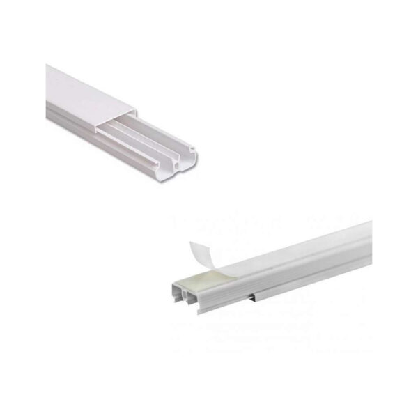 CANALETA 20B X 10A 2MT BRANCA DUPLA FACE COM DIVISORIA