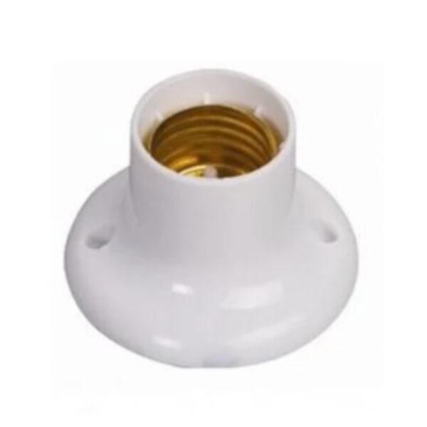 SOQUETE PLASTICO E27 C/ BASE ILUMI COR BRANCO 1607