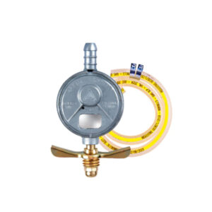 REGULADOR GAS ALIANCA 1KG/CONEXAO HIDRAULICA PEQ SAIDA MANGUEIRA C/ KIT 120CM 50501