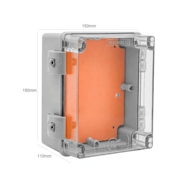 CAIXA COMANDO 190 X 150 X 110 IP68 DOBRADICA TRANSP ROHDINA 888175