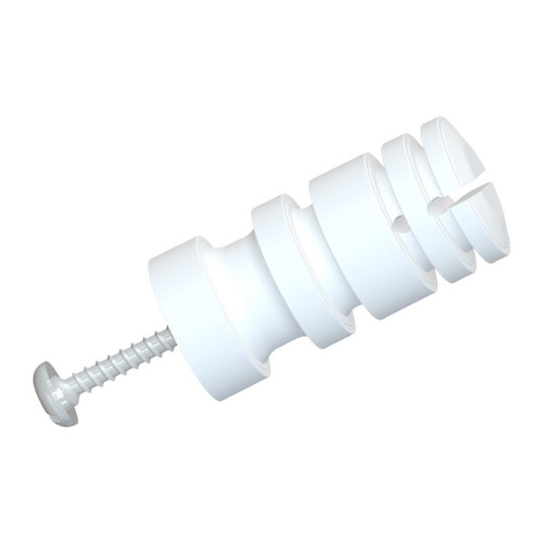 ROLDANA PLASTICA CERCA ELETRICA C/ PARAF 25X45MM