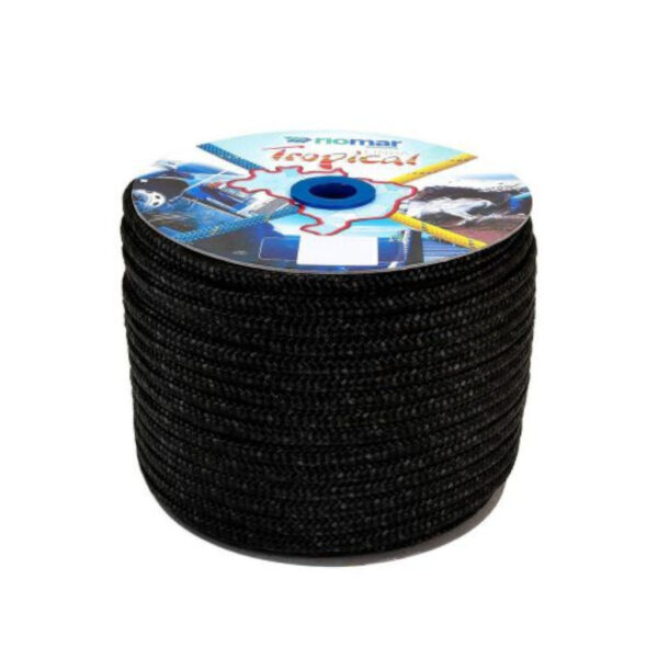 #CORDA TRANCADA TROPICAL 8,0MM PRETA