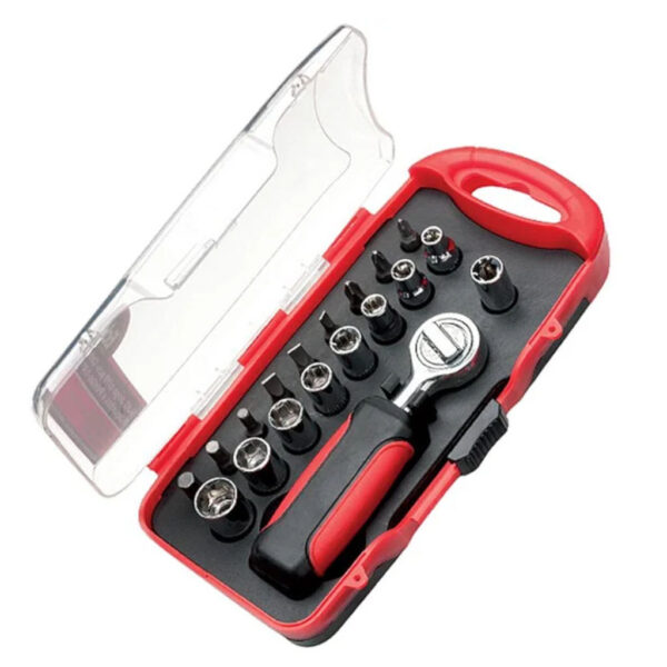 JOGO DE SOQUETES 1/4 19PC BIT CATRACA EDA 9JG