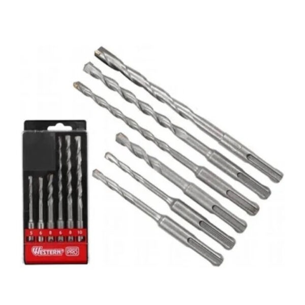 #JOGO BROCAS SDS PLUS MARTELETE C/6PC WESTERN