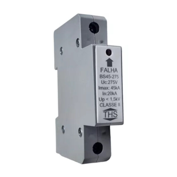 DISPOSITIVO PROTETOR DE SURTO DPS PARA TRILHO DIN 45KA 275V CLASSE II THS PROTEC BS45275