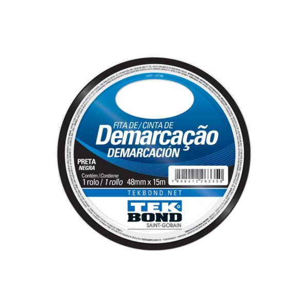 FITA DEMARCACAO 48MM 15MT PRETO TEKBOND