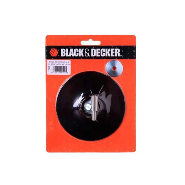 DISCO BORRACHA BLACK DECKER C/ ADAPTADOR METALICO U1302