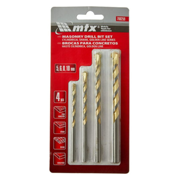 #JOGO BROCAS MTX VIDEA 4PC 5~10MM 708259
