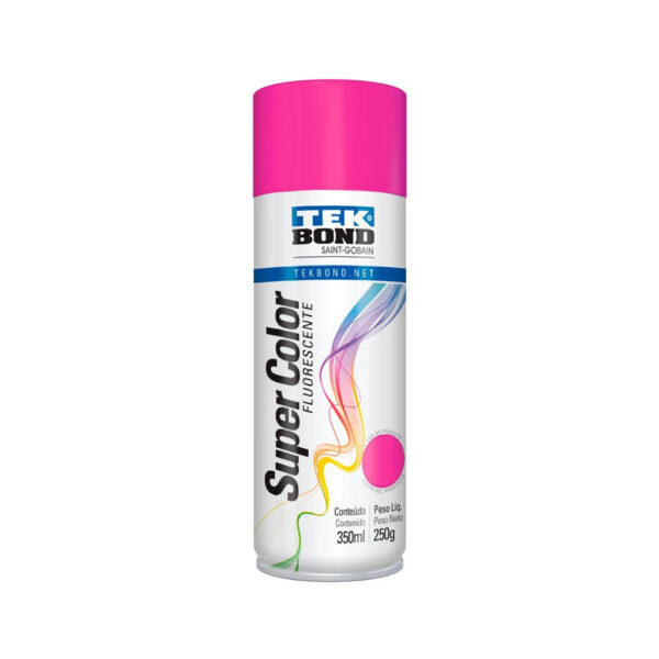 SPRAY COLORIDO FLUORESCENTE ROSA 350ML TEKBOND 23241006900