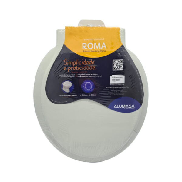 #ASSENTO SANITARIO OVAL BRANCO ROMA ALUMASA