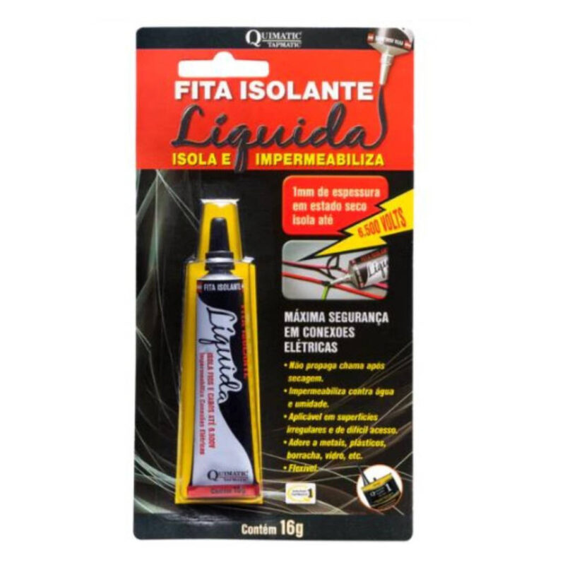 FITA ISOLANTE LIQUIDA PRETA 16G QUIMATIC