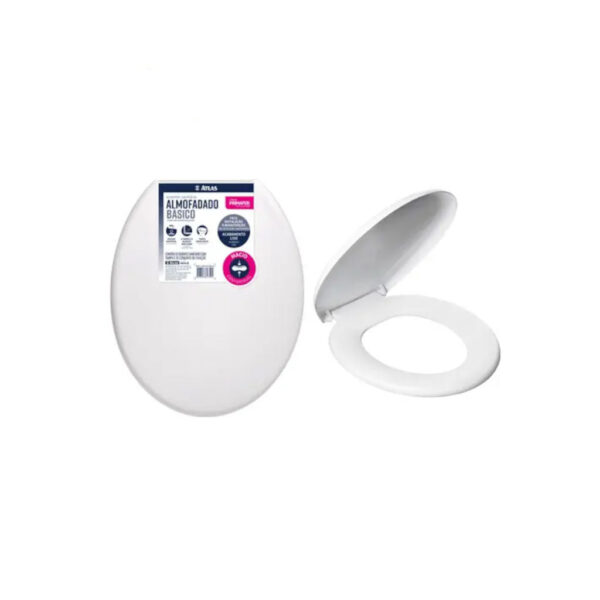 ASSENTO SANITARIO OVAL ALMOFADADO BRANCO BASICO ATLAS