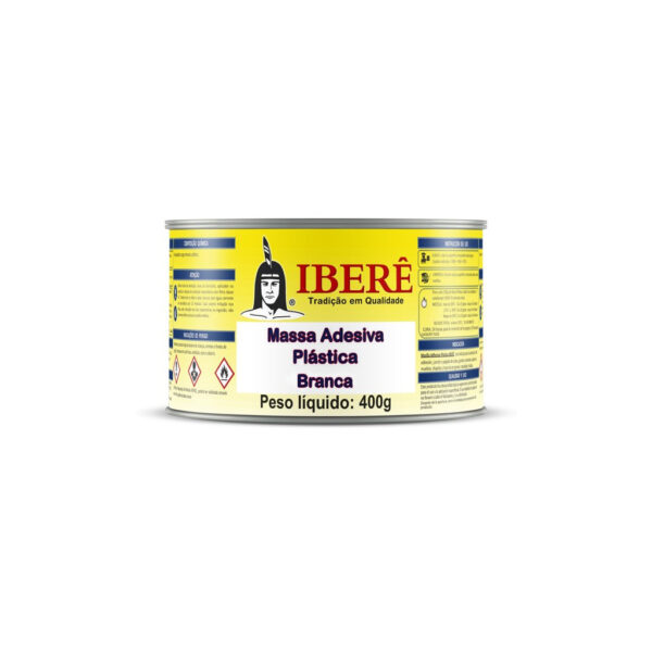 #MASSA PLASTICA 400G BRANCA IBERE