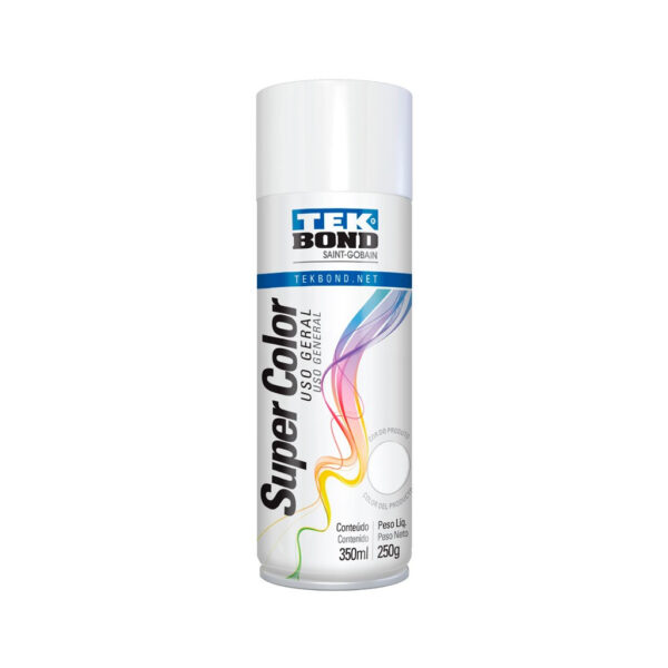 SPRAY COLORIDO USO GERAL BRANCO BRILHANTE 350ML TEKBOND 23021006900