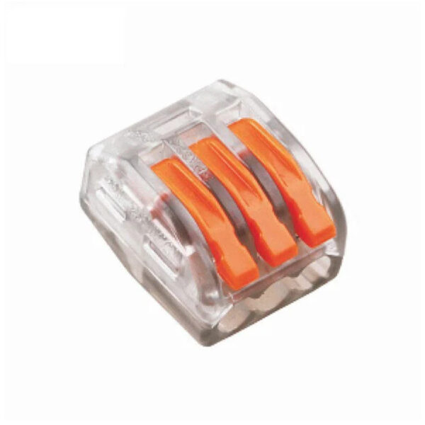 CONECTOR EMENDA RAPIDA ALAVANCA 3 VIAS 4,0MM ELETROKIT 623