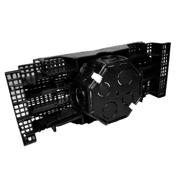 CAIXINHA LAJE MONDIALE PVC EXTENSIVEL 25 A 31CM PRETA