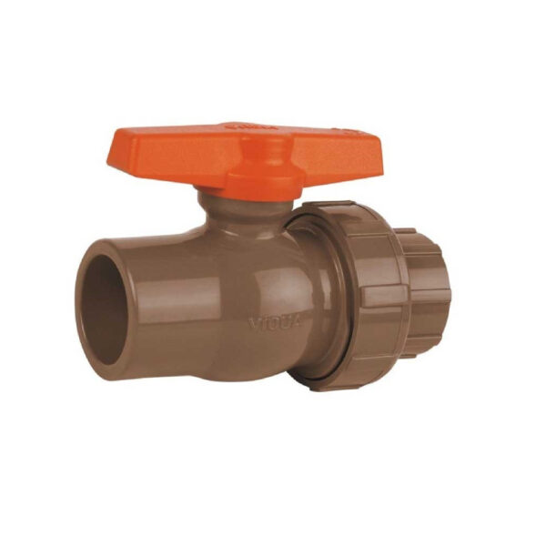 REGISTRO ESFERA PVC C/ UNIAO LL 25MM 3/4 VIQUA