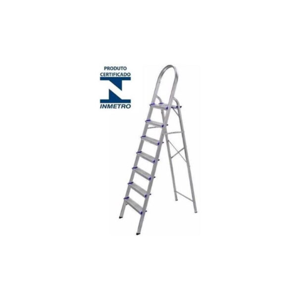 ESCADA ALUMINIO DOMESTICA 7 DEGRAUS REAL 52