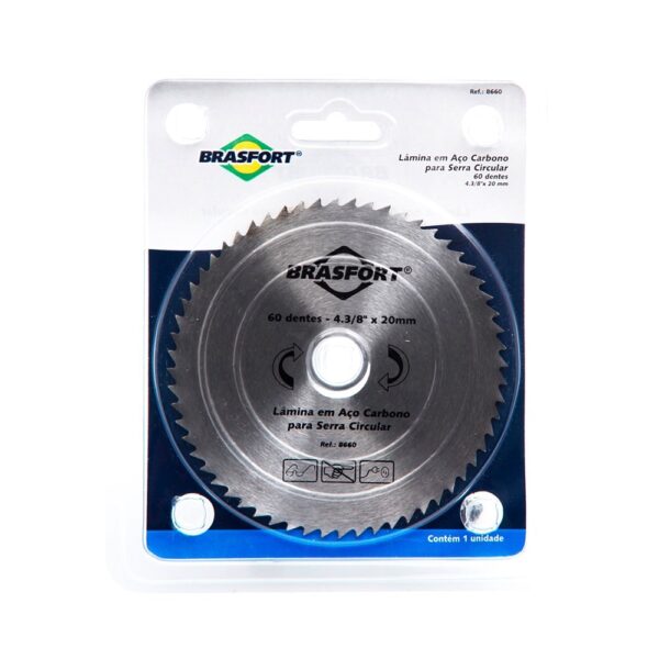 DISCO CORTE MADEIRA 4.3/8 60D BRASFORT 8660