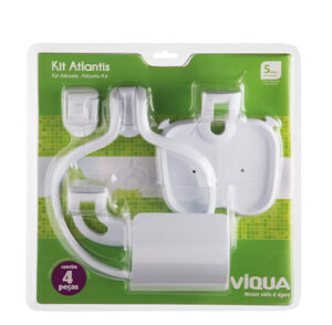 ACESSORIO BANHEIRO KIT 4PC PLASTICO VIQUA