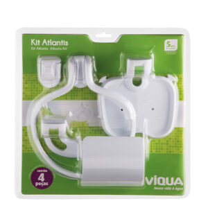 ACESSORIO BANHEIRO KIT 4PC PLASTICO VIQUA