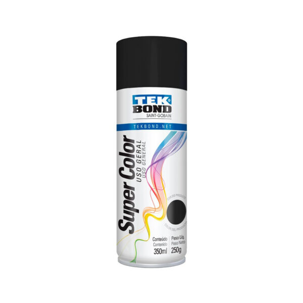 SPRAY COLORIDO USO GERAL PRETO FOSCO 350ML TEKBOND 23001006900