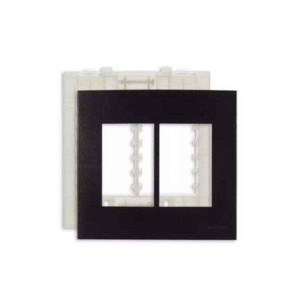 LINHA CLEAN EBONY PLACA 4X4 6 POSTOS C/ SUPORTE 21284