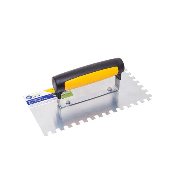 DESEMPENADEIRA ACO DENTADA 12X24CM CASTOR