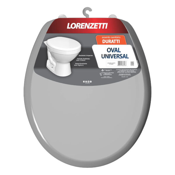 #ASSENTO SANITARIO OVAL CINZA DURATTI LOREN 7150025