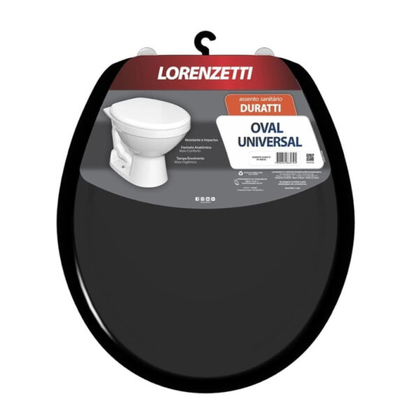 #ASSENTO SANITARIO OVAL PRETO DURATTI LOREN 7150020