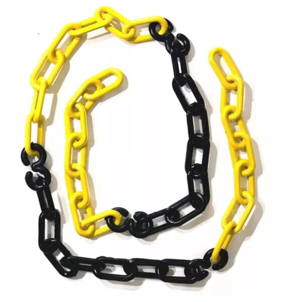 CORRENTE PVC 5MM AMARELA PRETA