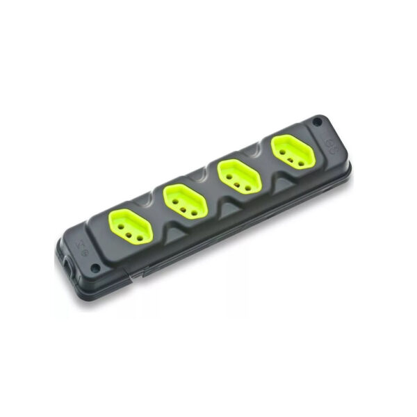 TOMADA BARRA 4TOMADA 2P+T 20A PRETA FIOLUX ROBUST