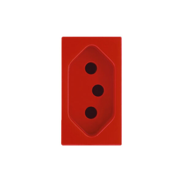 LINHA ILUS TOMADA 2P+T VERMELHA 10A 004