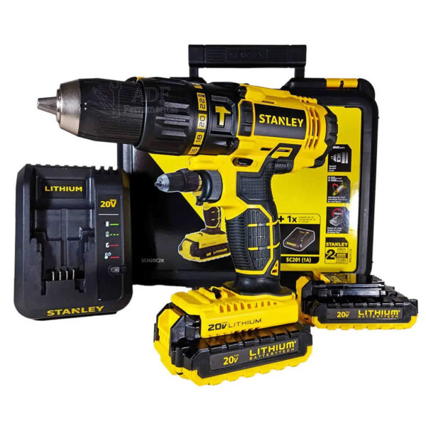 PARAFUSADEIRA STANLEY IMPACTO 20V BIVOLT 2BAT SCH20