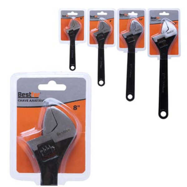 CHAVE AJUSTAVEL 200MM 8 NIQUELADO BESTFER BFH0049