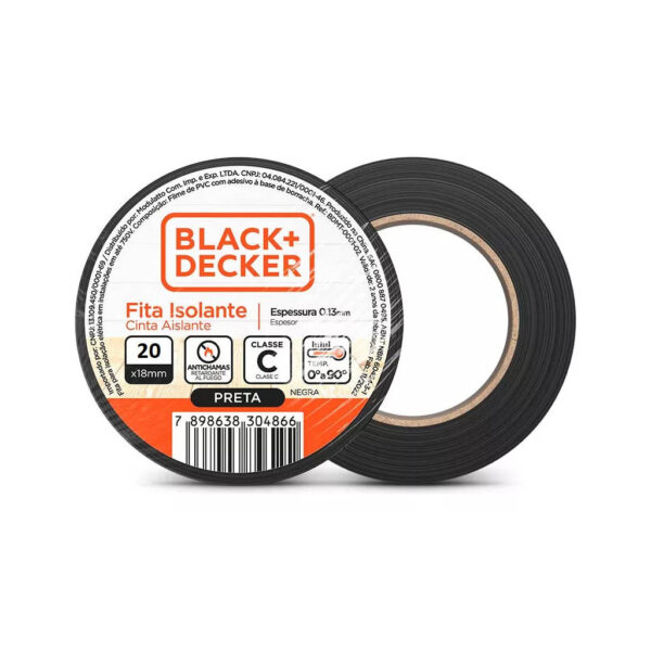 #FITA ISOLANTE 20MT PRETA BLACK DECKER BDMT000108