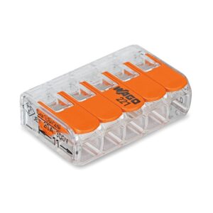 CONECTOR EMENDA RAPIDA ALAVANCA 5 VIAS 4,0MM WAGO 221415