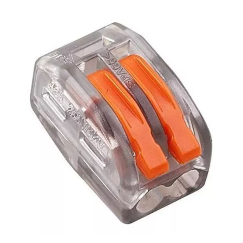CONECTOR EMENDA RAPIDA ALAVANCA 2 VIAS 4,0MM C/2 ASANTOS 3212
