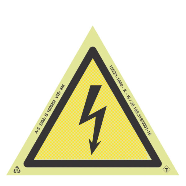 PLACA SINAL AMARELA TRIANGULO "RISCO DE CHOQUE" 20X20 A5