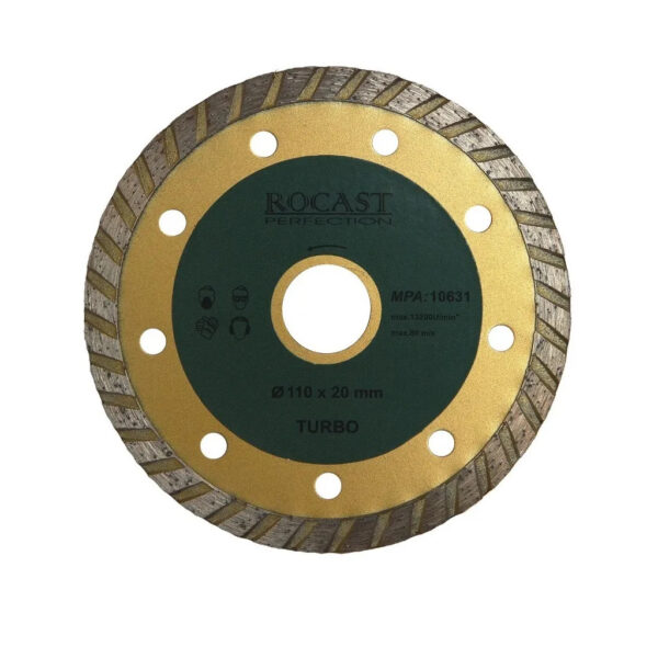 DISCO DIAMANTADO TURBO 110MM ROCAST