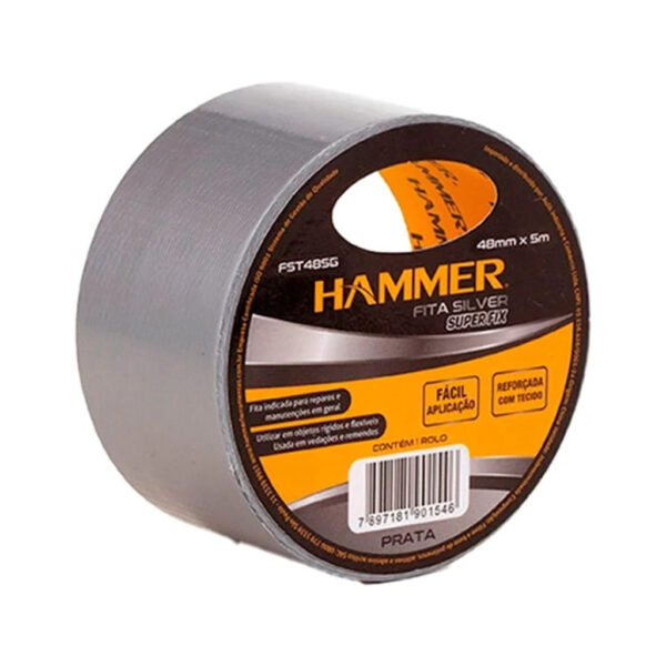 #FITA SILVER TAPE 48MM 10M PRATA HAMMER