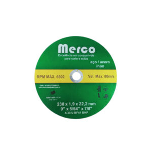 DISCO CORTE INOX 9 X 1,9 X 7/8 MERCO