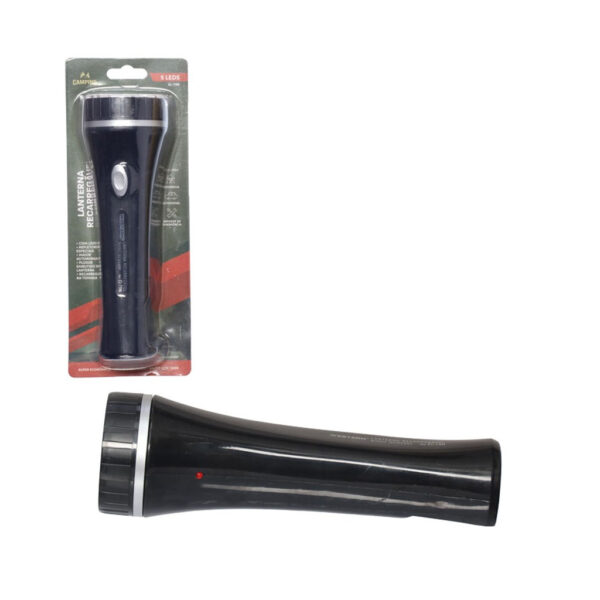 LANTERNA LED RECARREGAVEL 5 LEDS CURTA WESTERN EL79N