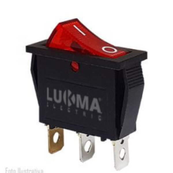 CHAVE LUKMA TECLA MEDIA 1F L/D 15A LED LK3101N 85017