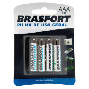 PILHA BRASFORT COMUM PALITO AAA C/4 6307