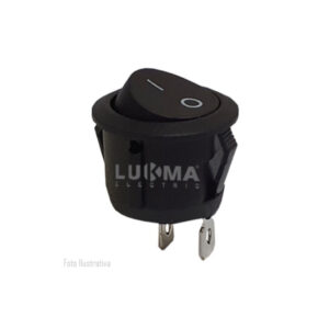 CHAVE LUKMA TECLA REDONDA 1F L/D 10A PRETA LK15101 85013
