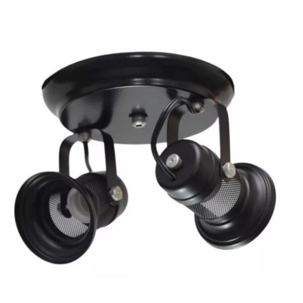 SPOT TELINHA 2 LAMP E27 PRETO JR