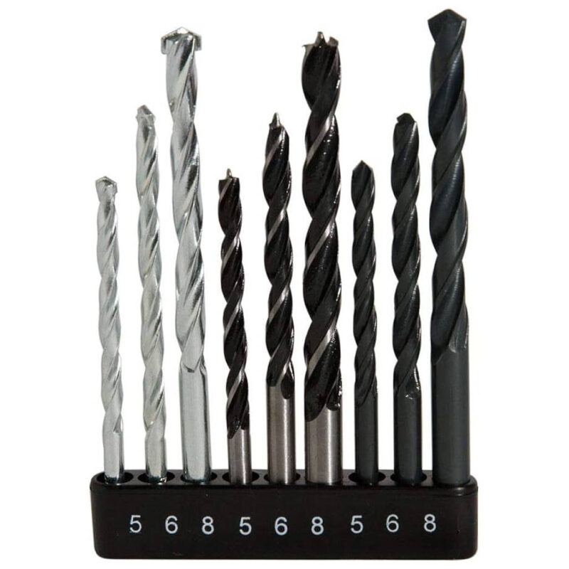 JOGO BROCAS BLACK DECKER 9PC ACO RAPIDO/VIDEA 15560EP