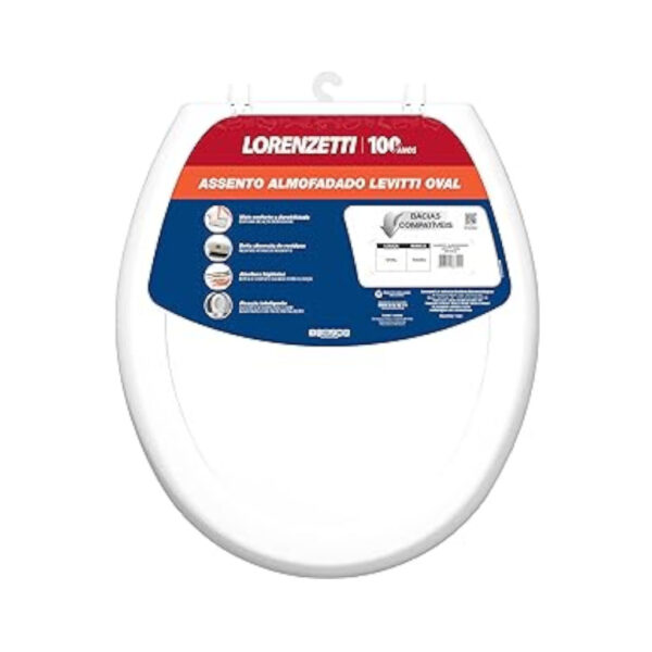 ASSENTO SANITARIO OVAL ALMOFADADO BRANCO LOREN 7150111