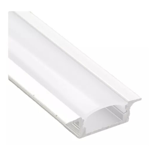 PERFIL P/ FITA LED 17 X 7MM 2M EMBUTIR BRANCO